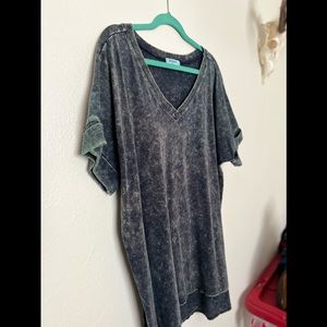 Acid Mineral wash High low Tee